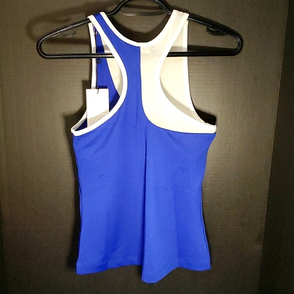 NWT Satva Sari Cami, Royal Blue & White Mesh with Build in Bra - Size Small - Picture 5 of 13